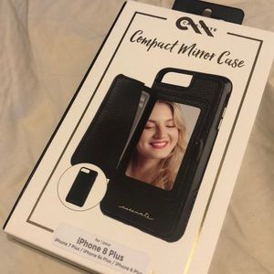 Genuine Leather Compact Mirror Case